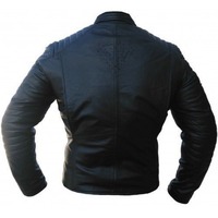 New Customized Mens Handmade Black Red Super Man Style Biker Leather Jacket - Thumbnail 1