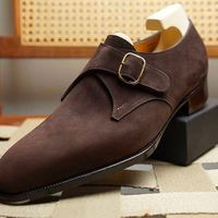 Copy of Handmade Men Brogue Shoes Men Dress Casual Soft Rubber Wedding Shoes - Thumbnail 1