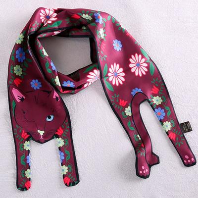 3d cute animal scarf bag silk scarf 
