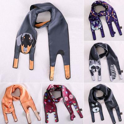 3d cute animal scarf bag silk scarf 