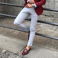 Handmade Men’s Red loafers,summer casual men’s leather loafers - Thumbnail 1