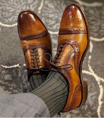 Handmade Men American Luxury Oxford Leather Shoes