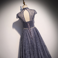 Elegant tulle sequins prom gown evening dress - Thumbnail 2