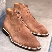 Handmade Suede Chukka Boot For Men - Thumbnail 1