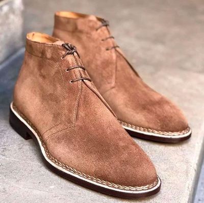 Handmade Suede Chukka Boot For Men