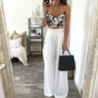 White High Waist Long Pants-1