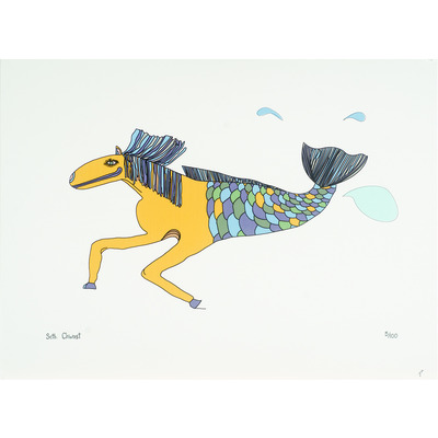 Large screenprint: hippocampus