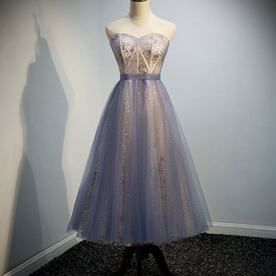 Cute tulle sweetheart neck short prom dress, party dress - Thumbnail 5