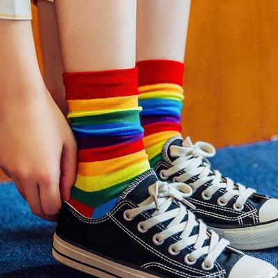 Rainbow striped socks