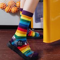 Rainbow Striped Socks - Thumbnail 1