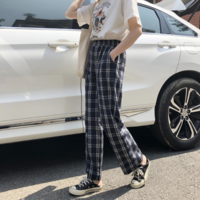 Retro Plaid Pants with Pockets - Thumbnail 2