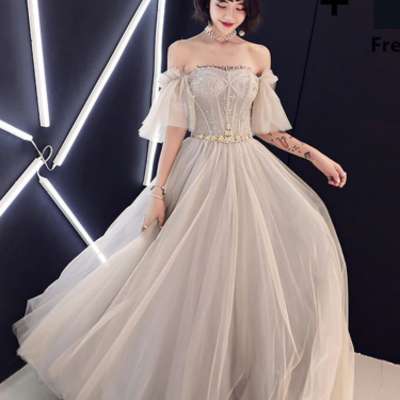 Princess inspired off shoulder prom dress - Thumbnail 3