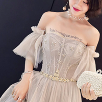 Princess Inspired Off Shoulder Prom Dress - Thumbnail 2