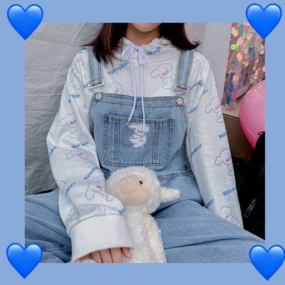 New cute rabbit long overalls - Thumbnail 2