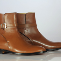 Handmade Ankle Brown Leather jodhpurs Boot For Men's - Thumbnail 1