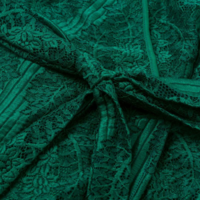 Sexy Green Lace Long Dress with Slit - Thumbnail 3