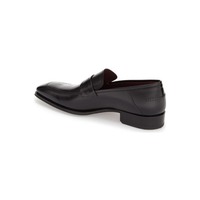 Handmade Men Black Formal Shoes, Black Moccasins Shoes, Leather Shoes - Thumbnail 1