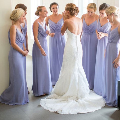 Spaghetti straps chiffon bridesmaid dresses under 100 - Thumbnail 4