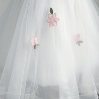 White tulle applique short prom dress hoco dress - Thumbnail 2