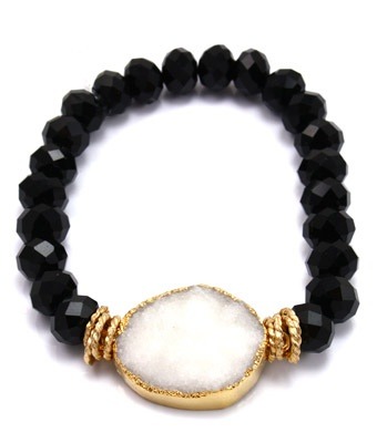 WHITE DRUZY BRACELET 