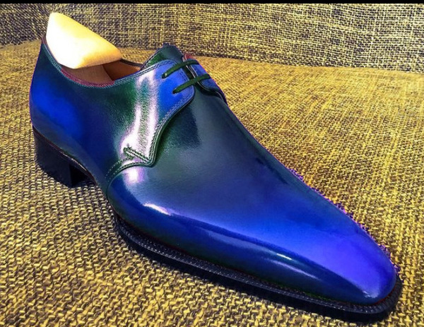 Men New Style Blue Black Shade Leather Chukka Fashion Formal Shoes Available