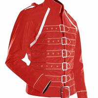 Mens Freddie Mercury Concert Queen Red Synthetic Jacket - Thumbnail 1