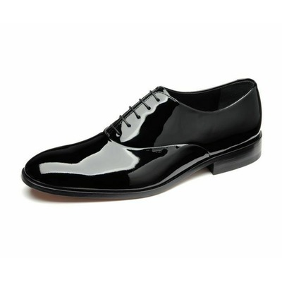 Handmade men's pure black cap toe formal wedding lace up dress leather shoe