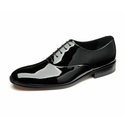 Handmade Men's Pure Black Cap Toe Formal Wedding Lace Up Dress Leather Shoe