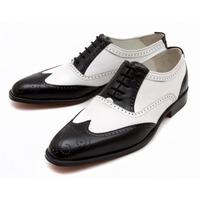 Handmade Men Wingtip Formal Shoes, Spectator Dress Shoes, Leather Shoes - Thumbnail 4