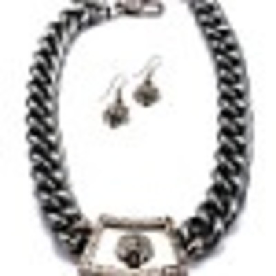 Lion links necklace & earrings