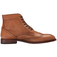 Handmade Men Brown Wingtip Leather Boot, Brogue Leather Boots - Thumbnail 1