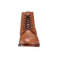 Handmade Men Brown Wingtip Leather Boot, Brogue Leather Boots - Thumbnail 2