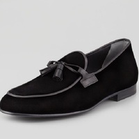 Handmade Mens Black Velvet Shoes, Shoes For Men, Velvet Loafer Moccasin - Thumbnail 4