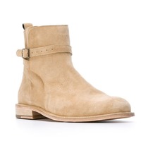 Handmade Beige Suede Leather Boots, Jodhpurs Boot For Men, Ankle Boots - Thumbnail 2