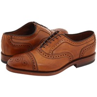 Handmade Oxford Brogue Style Shoes, Men Leather Shoes, Tan Leather Shoe - Thumbnail 4
