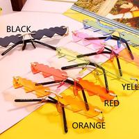 Heart Unique Rectangle Sunglasses  - Thumbnail 1