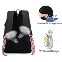 Stylish Stranger Things Canvas School Bag Backpack - Thumbnail 4