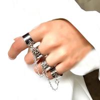 4-FINGERS CHAINED RINGS - Thumbnail 1