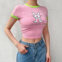 Bunny Pink Color Block Tee - Thumbnail 3