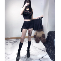 Harajuku Gothic Black Skirt - Thumbnail 1