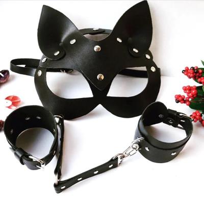 Sexy cat leather mask