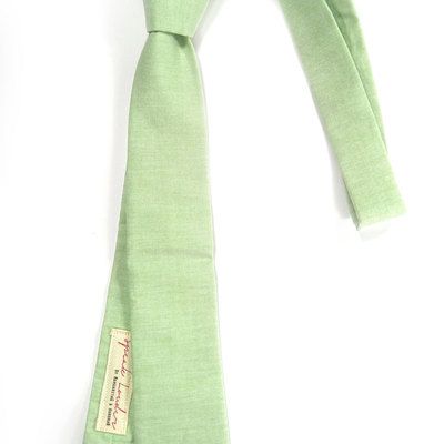 Mens tie skinny necktie seafoam green chambray tie