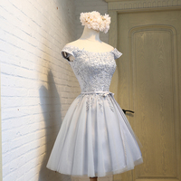 Cute lace short prom dress homecoming dress - Thumbnail 1