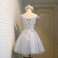 Cute lace short prom dress homecoming dress - Thumbnail 2