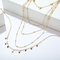 Elegant Star Charmed Necklace - Thumbnail 3