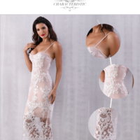 Summer Secy Lace Bandage Dress - Thumbnail 1