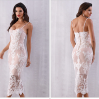 Summer Secy Lace Bandage Dress - Thumbnail 2