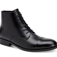 New Handmade Men’s Black Ankle Formal Casual Boots - Thumbnail 1