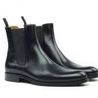 New Handmade Men Black Chelsea boots, Men ankle boots, Men leather boots - Thumbnail 4
