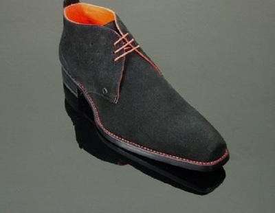 Men's Black ankle suede leather Chukka boots, Men dress leather Chukka boot